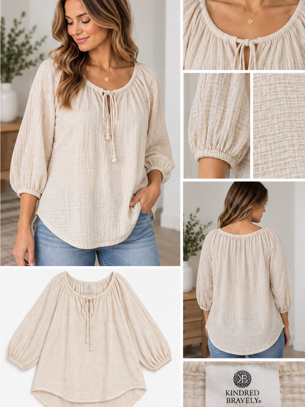 Kindred Bravely Cream Women's Sweater - Soft Lightweight Pullover